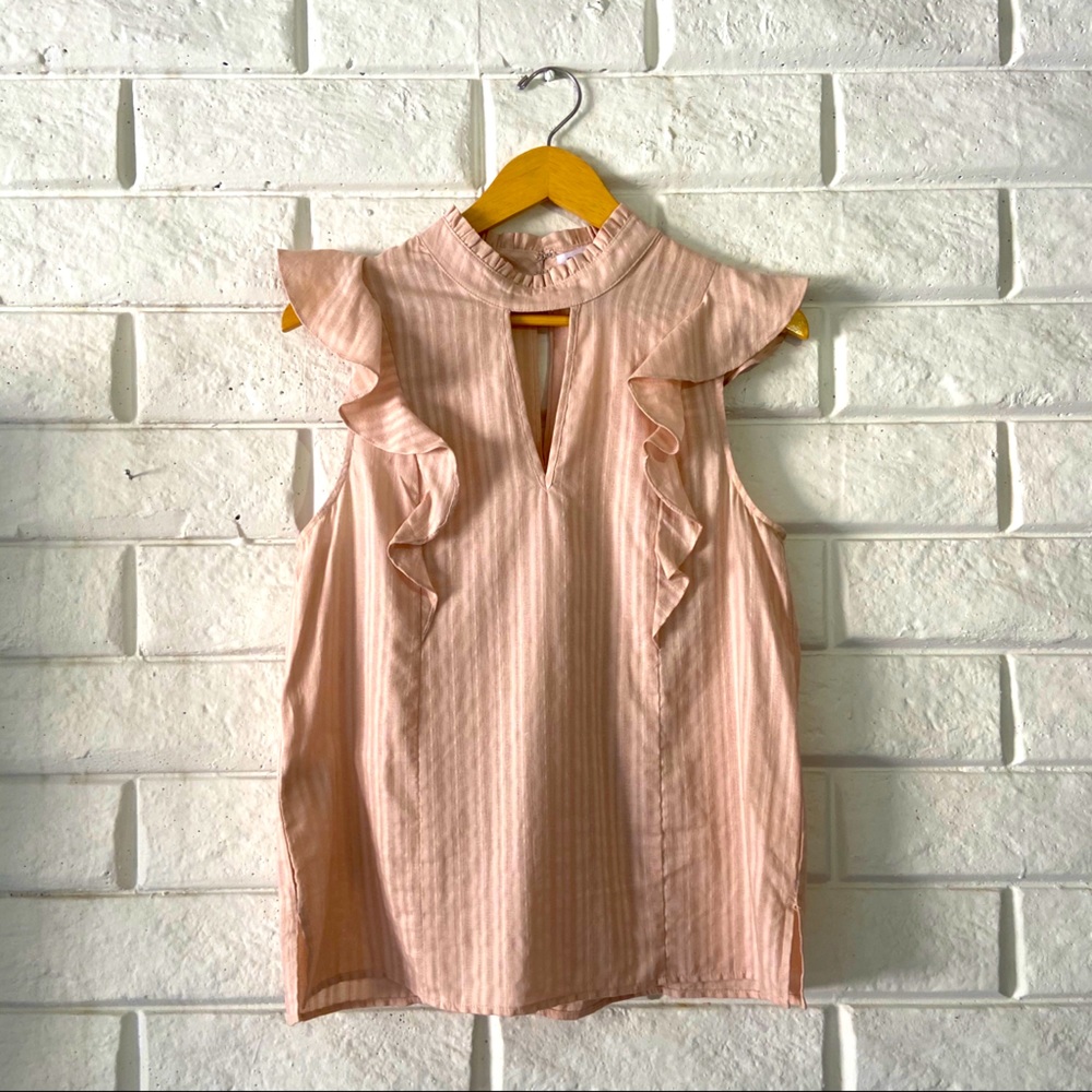 Bcbgeneration Pink Ruffle Top - image 1